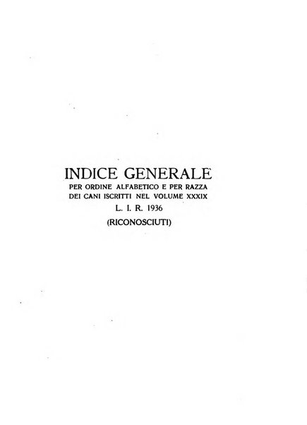 Libro delle origini dei cani iscritti nei libri genealogici italiani