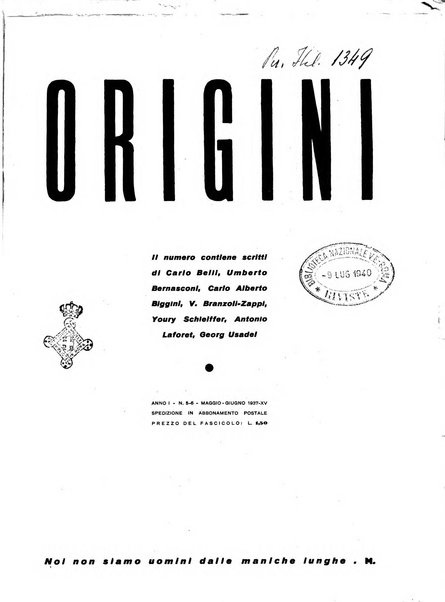 Origini quaderni di segnalazione