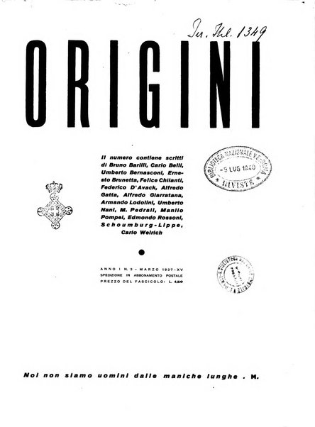 Origini quaderni di segnalazione