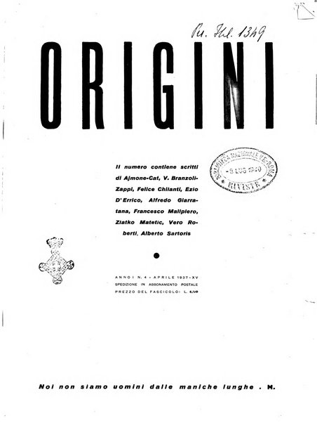 Origini quaderni di segnalazione