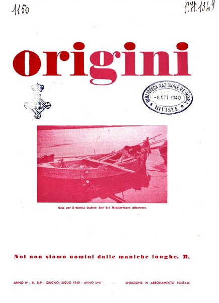 Origini quaderni di segnalazione