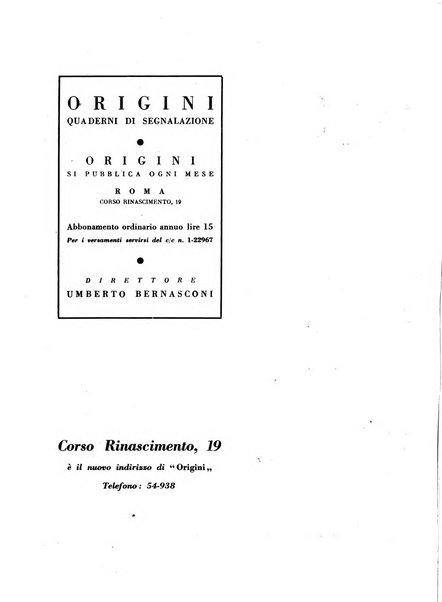 Origini quaderni di segnalazione