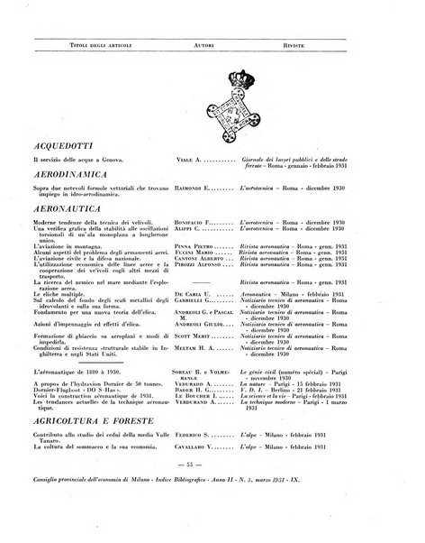 Indice bibliografico spoglio di pubblicazioni periodiche italiane ed estere pervenute alla biblioteca del Consiglio provinciale dell'economia di Milano