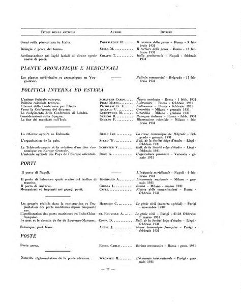 Indice bibliografico spoglio di pubblicazioni periodiche italiane ed estere pervenute alla biblioteca del Consiglio provinciale dell'economia di Milano