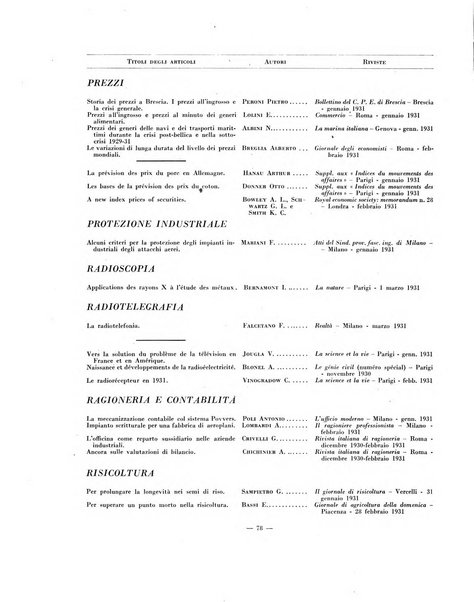 Indice bibliografico spoglio di pubblicazioni periodiche italiane ed estere pervenute alla biblioteca del Consiglio provinciale dell'economia di Milano