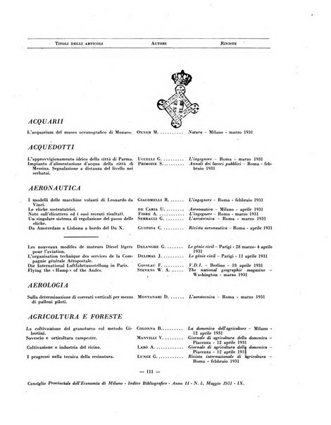 Indice bibliografico spoglio di pubblicazioni periodiche italiane ed estere pervenute alla biblioteca del Consiglio provinciale dell'economia di Milano