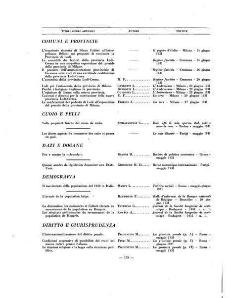 Indice bibliografico spoglio di pubblicazioni periodiche italiane ed estere pervenute alla biblioteca del Consiglio provinciale dell'economia di Milano