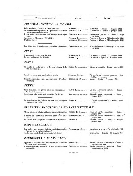 Indice bibliografico spoglio di pubblicazioni periodiche italiane ed estere pervenute alla biblioteca del Consiglio provinciale dell'economia di Milano