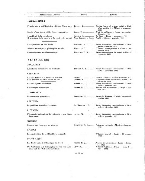 Indice bibliografico spoglio di pubblicazioni periodiche italiane ed estere pervenute alla biblioteca del Consiglio provinciale dell'economia di Milano