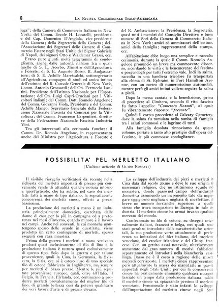 Rivista commerciale italo-americana bollettino settimanale della Camera di commercio italiana in New York