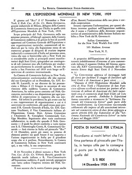 Rivista commerciale italo-americana bollettino settimanale della Camera di commercio italiana in New York