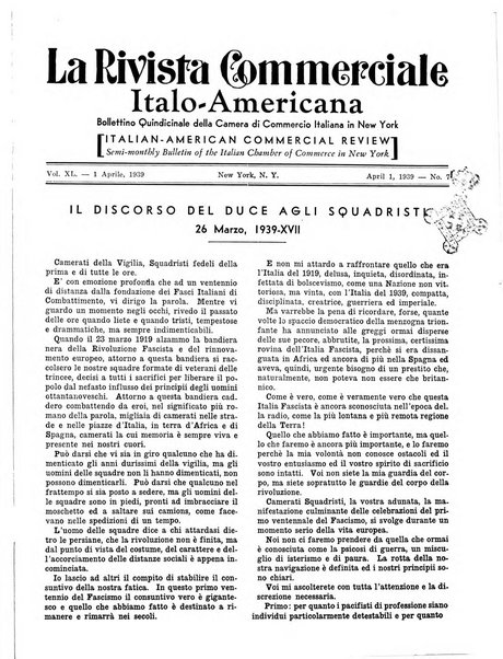 Rivista commerciale italo-americana bollettino settimanale della Camera di commercio italiana in New York