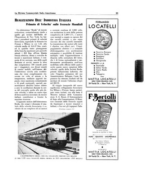 Rivista commerciale italo-americana bollettino settimanale della Camera di commercio italiana in New York