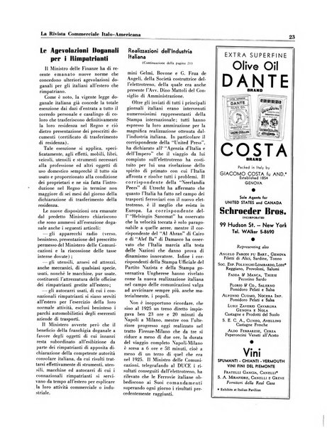 Rivista commerciale italo-americana bollettino settimanale della Camera di commercio italiana in New York