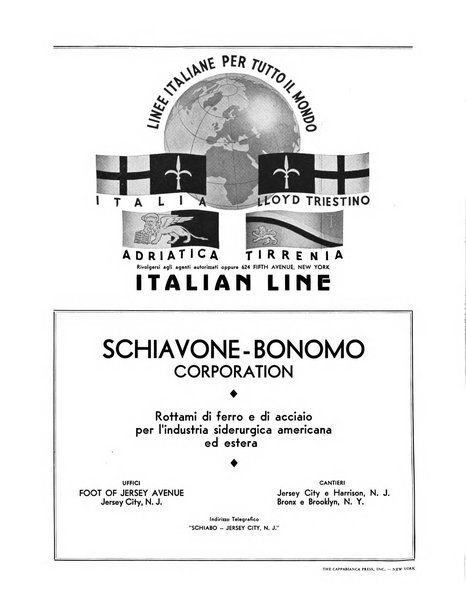 Rivista commerciale italo-americana bollettino settimanale della Camera di commercio italiana in New York