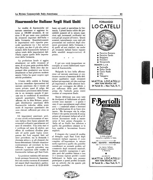 Rivista commerciale italo-americana bollettino settimanale della Camera di commercio italiana in New York