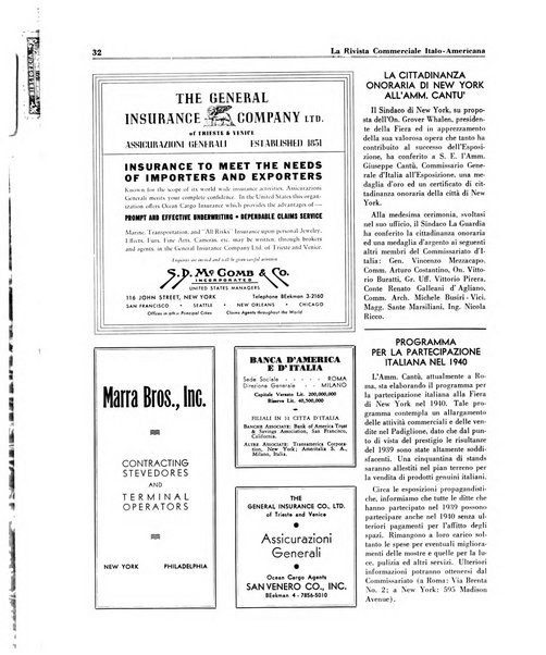 Rivista commerciale italo-americana bollettino settimanale della Camera di commercio italiana in New York