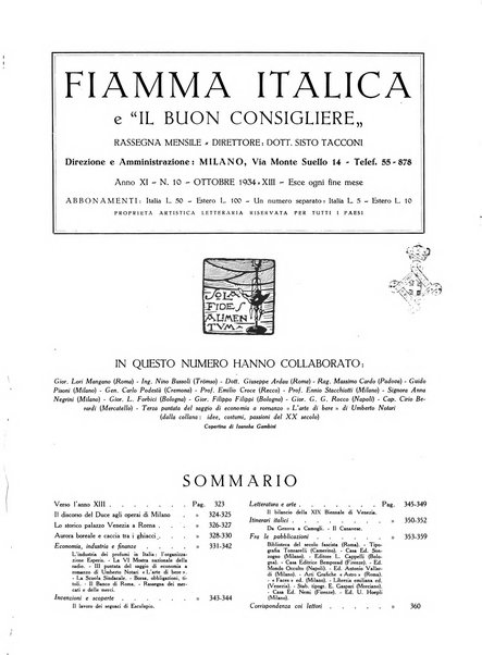 Fiamma italica rassegna mensile