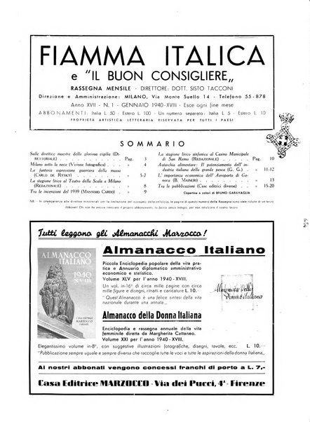 Fiamma italica rassegna mensile