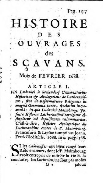 Histoire des ouvrages des sçavans