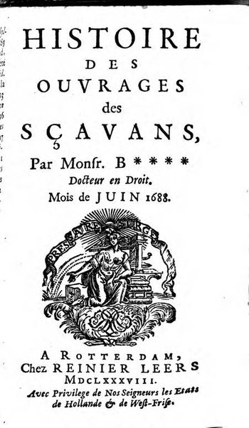 Histoire des ouvrages des sçavans