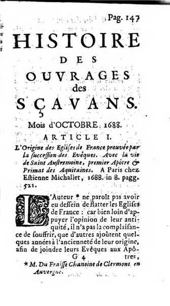 Histoire des ouvrages des sçavans