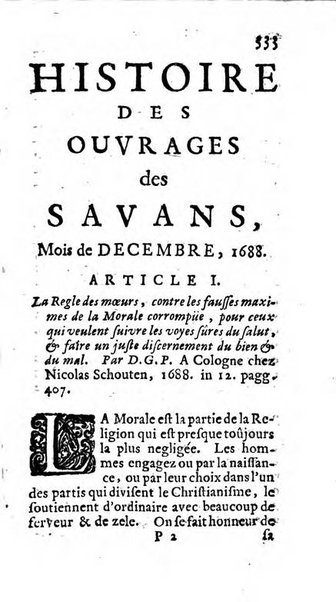 Histoire des ouvrages des sçavans