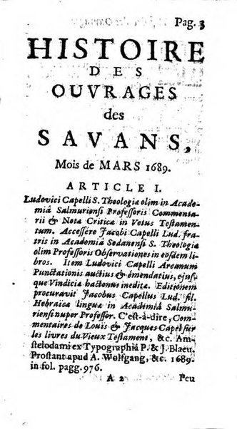 Histoire des ouvrages des sçavans