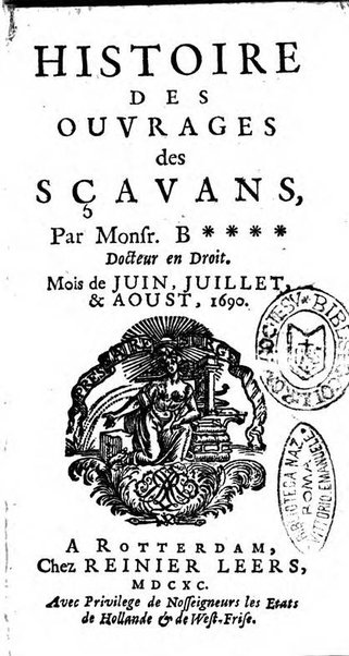 Histoire des ouvrages des sçavans