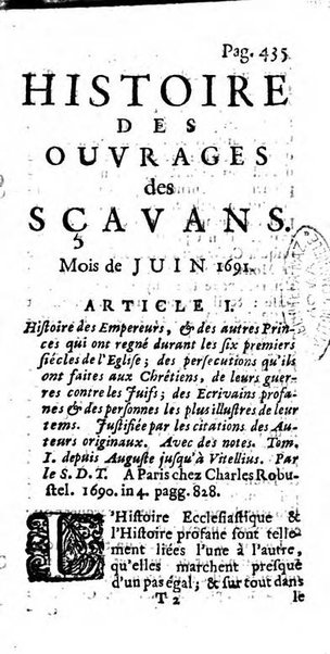 Histoire des ouvrages des sçavans