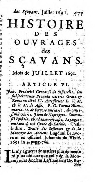 Histoire des ouvrages des sçavans