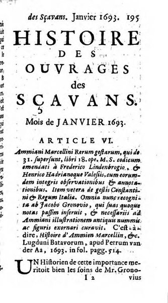 Histoire des ouvrages des sçavans