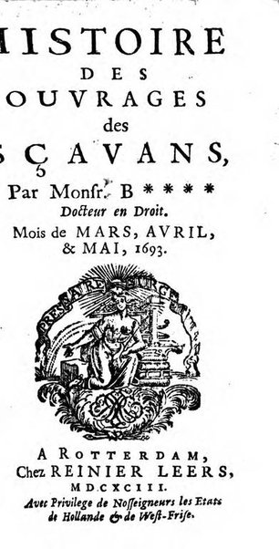 Histoire des ouvrages des sçavans