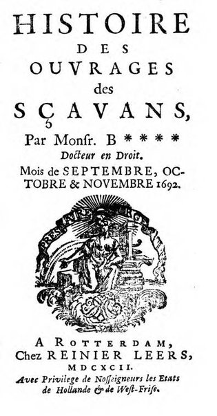 Histoire des ouvrages des sçavans