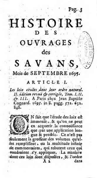 Histoire des ouvrages des sçavans