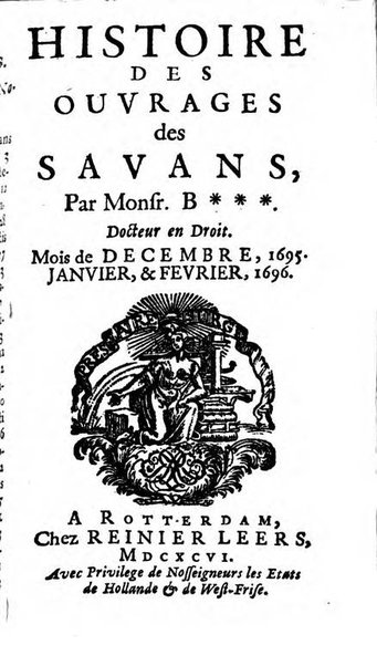 Histoire des ouvrages des sçavans