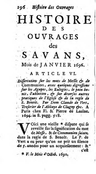 Histoire des ouvrages des sçavans