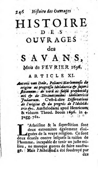 Histoire des ouvrages des sçavans