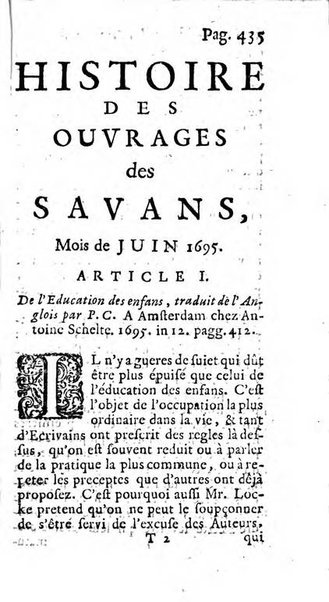 Histoire des ouvrages des sçavans