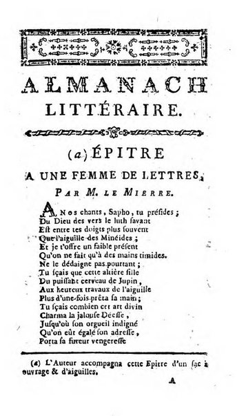 Almanach littéraire, ou Etrennes d'Apollon ...