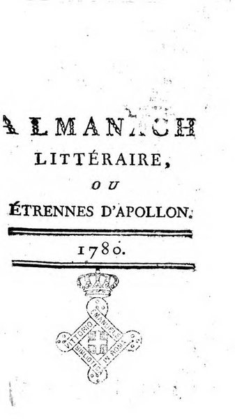 Almanach littéraire, ou Etrennes d'Apollon ...