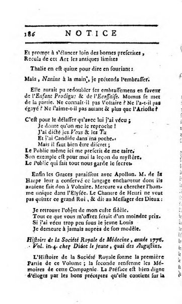 Almanach littéraire, ou Etrennes d'Apollon ...