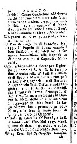 Nuovo lunario istorico... per uso della Toscana