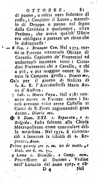 Nuovo lunario istorico... per uso della Toscana