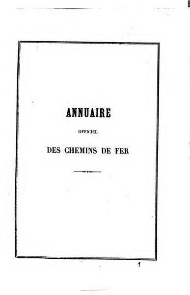 Annuaire "Chaix" des chemins de fer