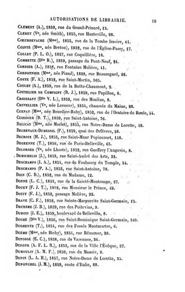 Annuaire de la librairie, de l'imprimerie, de la papeterie etc. J. Delalain