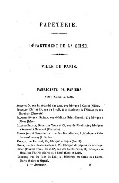 Annuaire de la librairie, de l'imprimerie, de la papeterie etc. J. Delalain