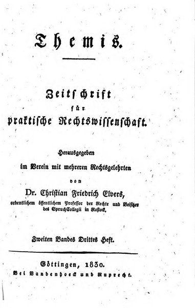 Themis Zeitschrift fur Praktische Rechtswissenschaft