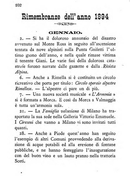 Nuovo almanacco - Guida della Valsesia