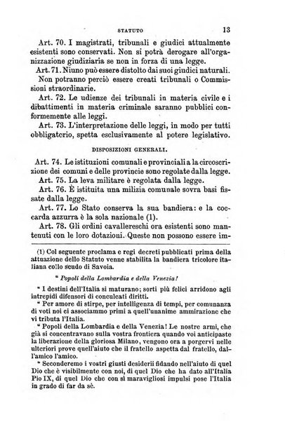 Manuale ad uso dei senatori del Regno e dei deputati contenente lo Statuto e i plebisciti, la legge elettorale, i regolamenti delle due Camere, le principali leggi organiche dllo Stato, gli elenchi dei senatori del Regno, dei deputati e dei ministeri succedutisi durante la ... legislazione